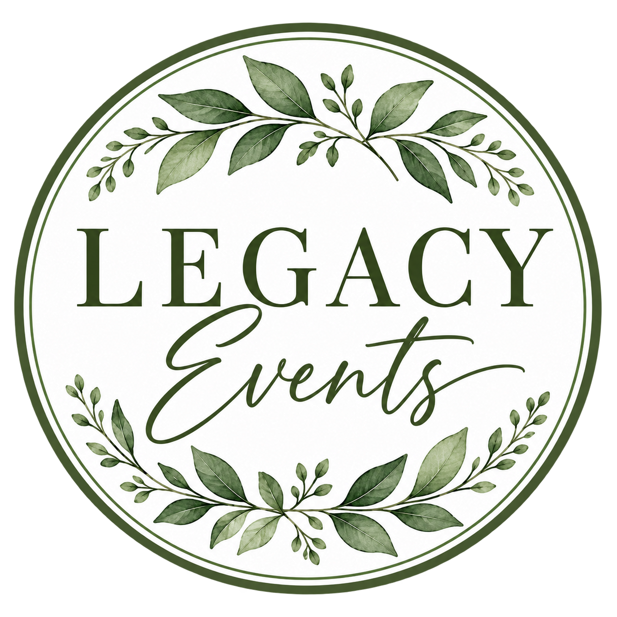Legacy Events botanical logo
